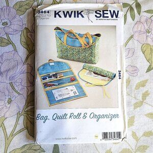 2010 Sewing Pattern UNCUT Kwik Sew 3464 Bag Quilt Roll And Organizer